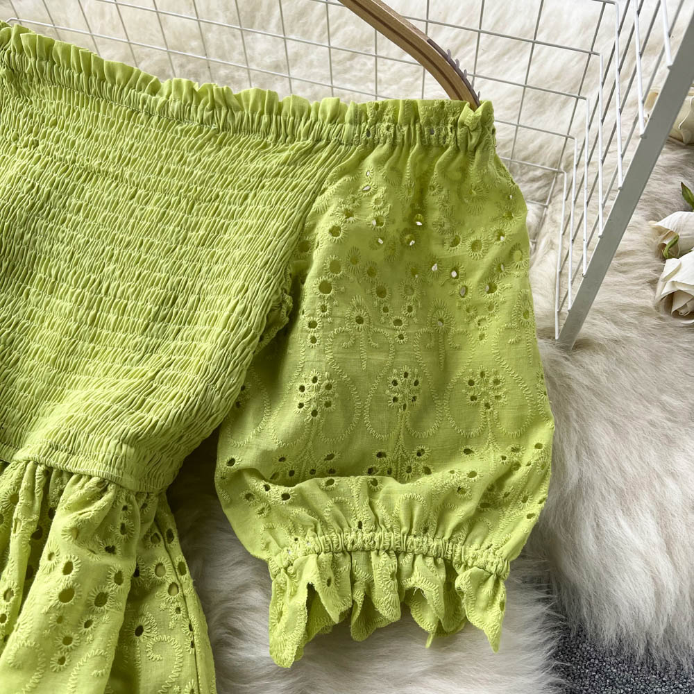 Leilani Off-Shoulder Eyelet Dress