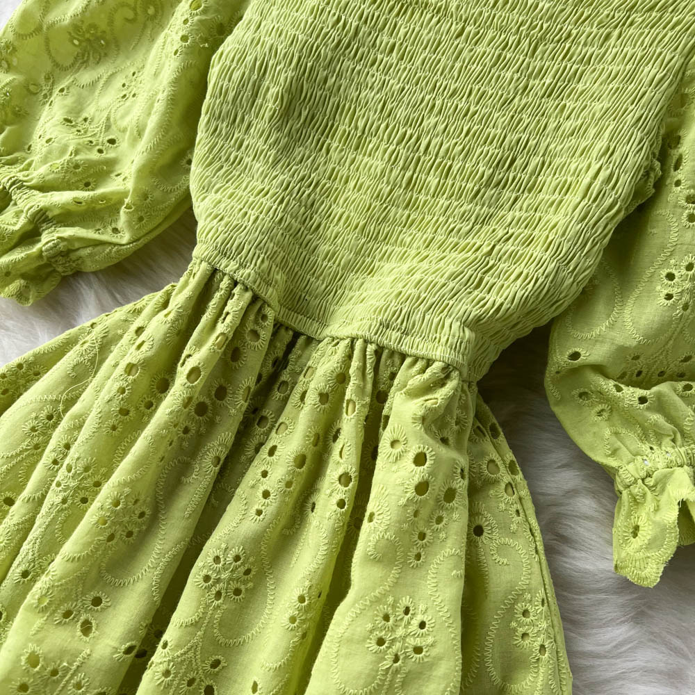 Leilani Off-Shoulder Eyelet Dress