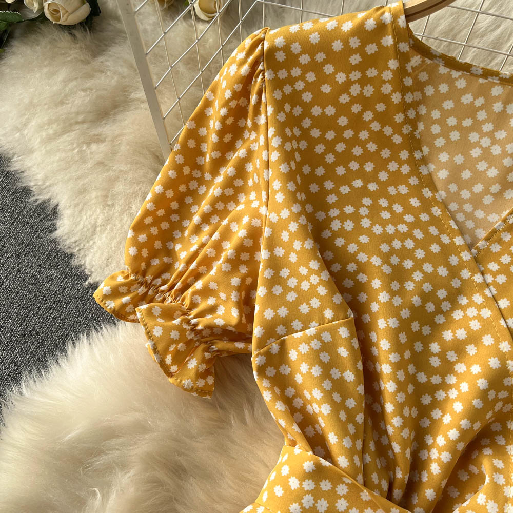 Kaliyah Puff Sleeve Wrap Dress