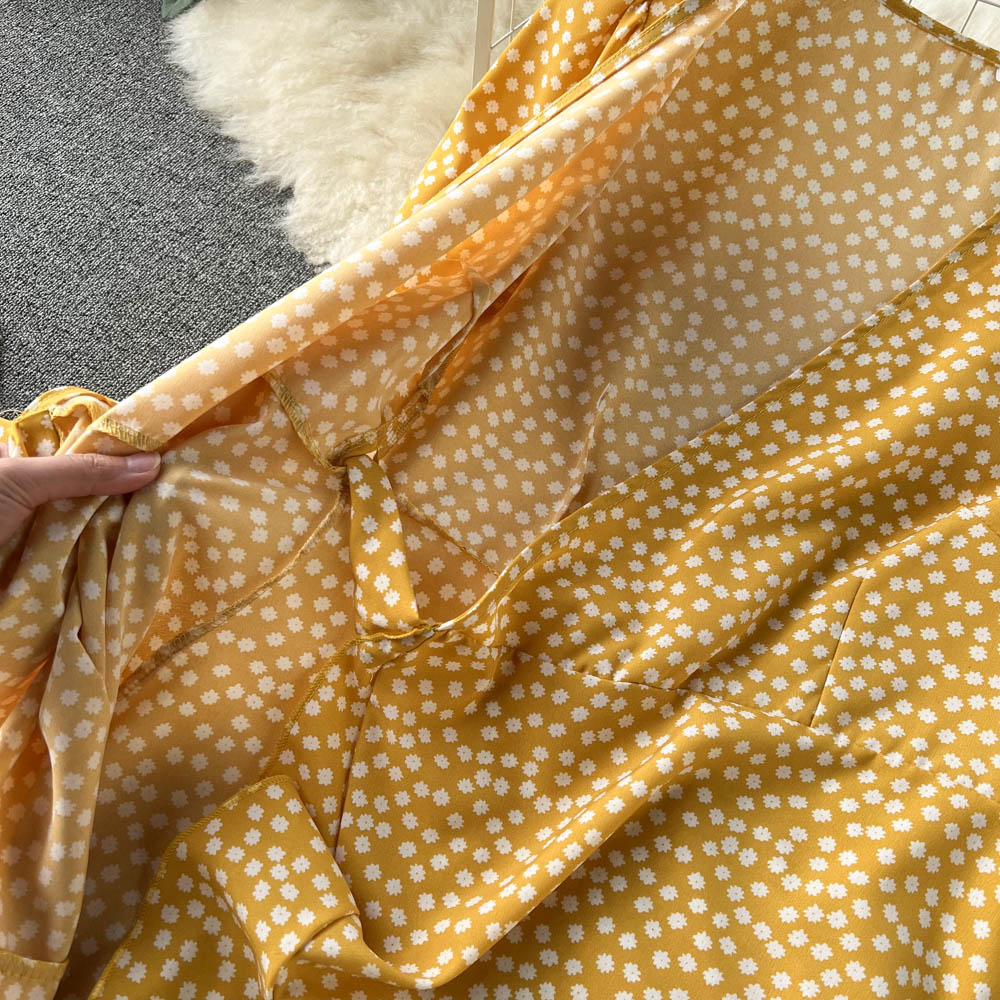 Kaliyah Puff Sleeve Wrap Dress