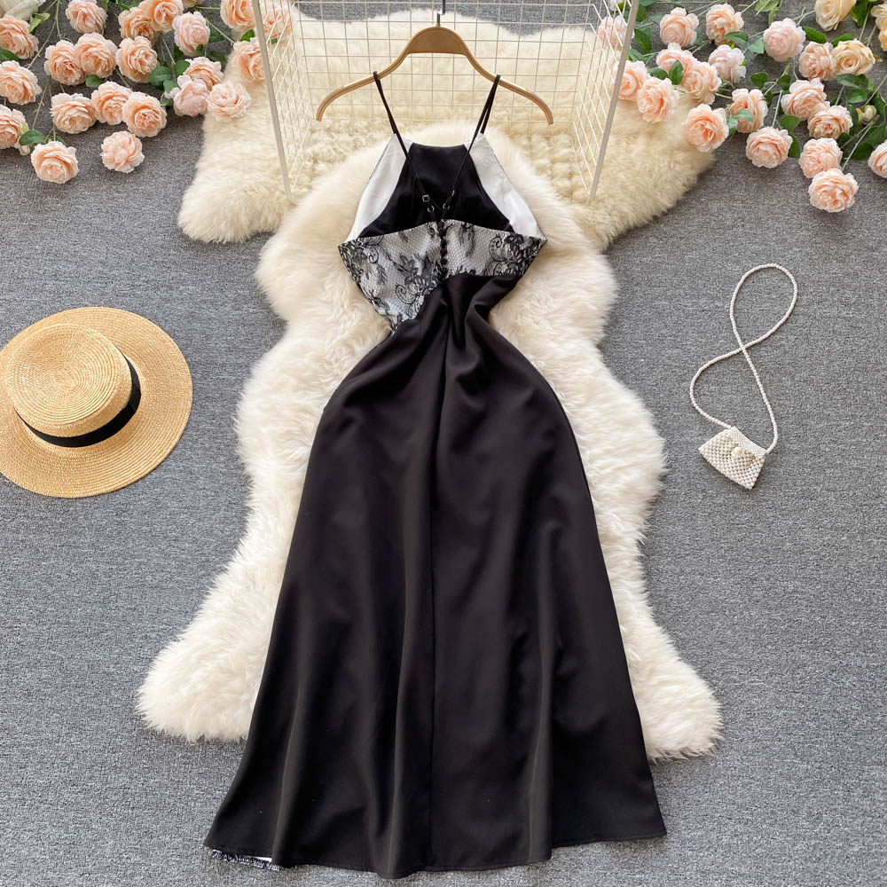 Aviana Halter Lace Detail Dress