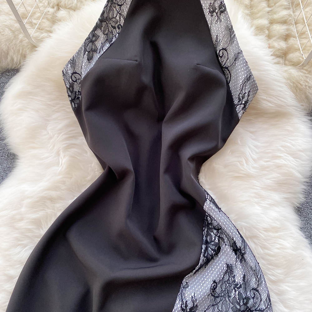 Aviana Halter Lace Detail Dress