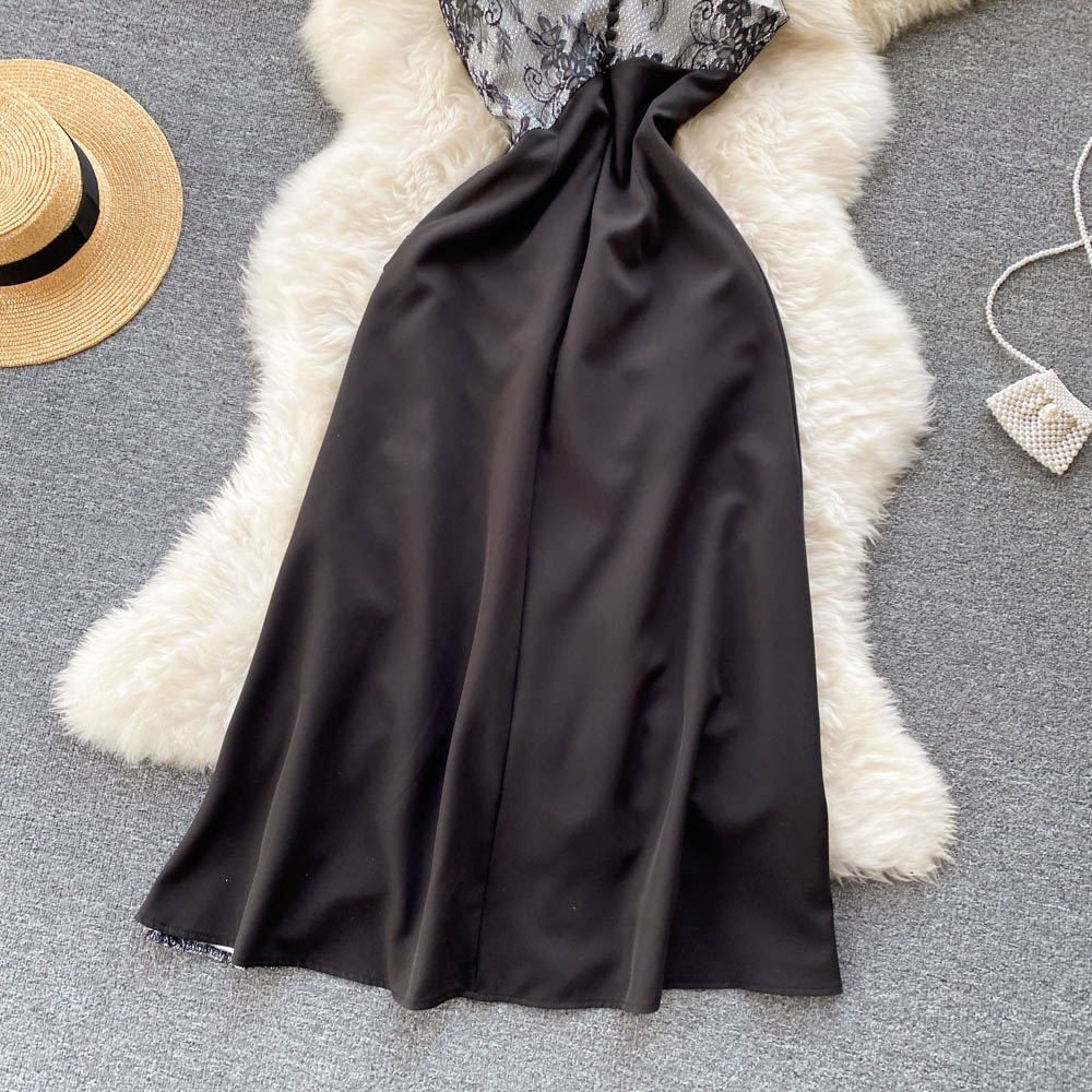 Aviana Halter Lace Detail Dress