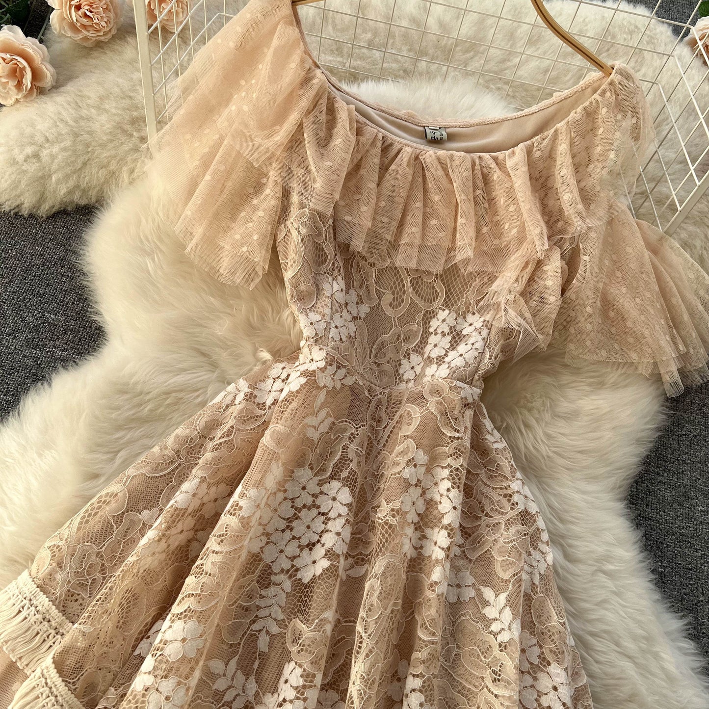 Ingrid Lace Mesh Dress