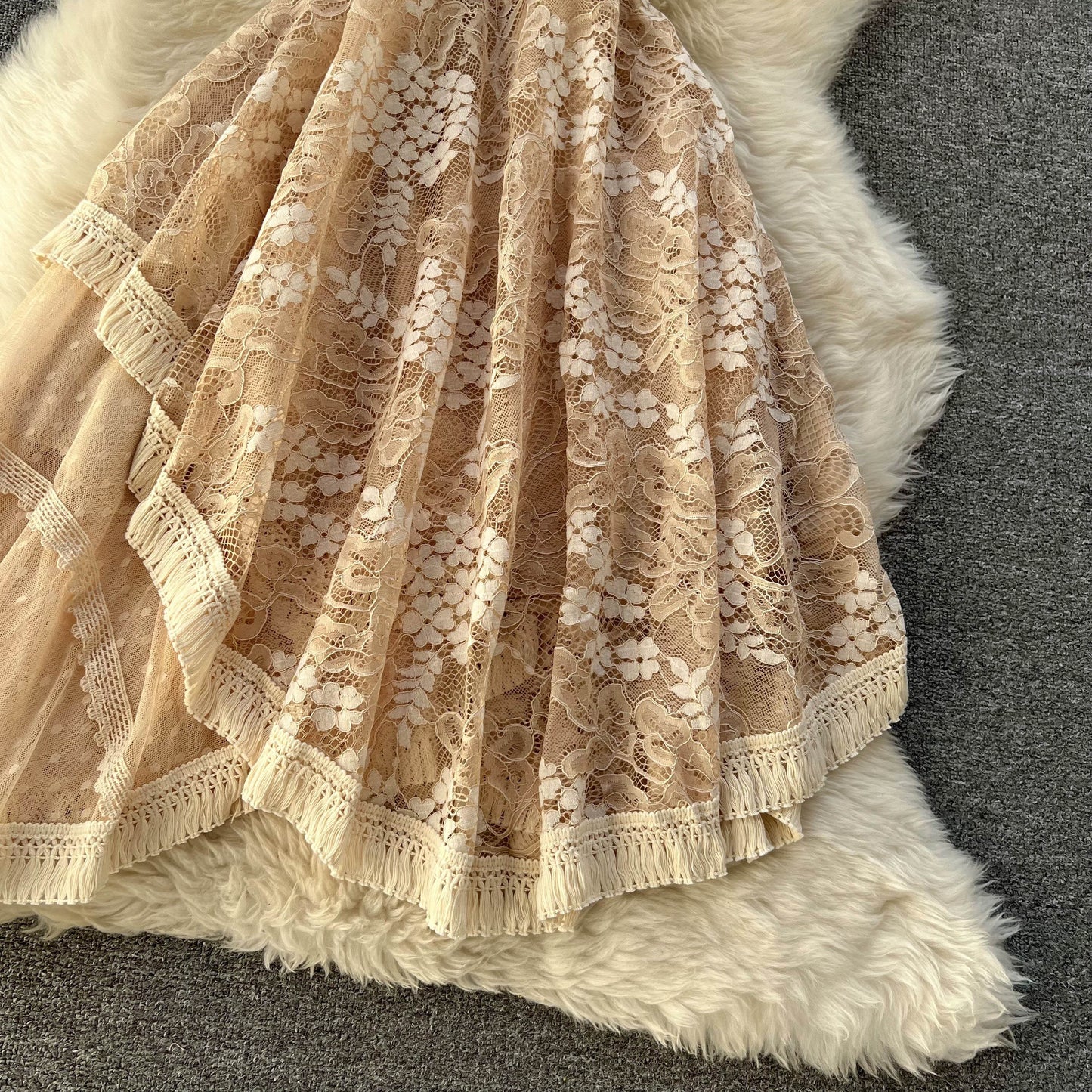 Ingrid Lace Mesh Dress