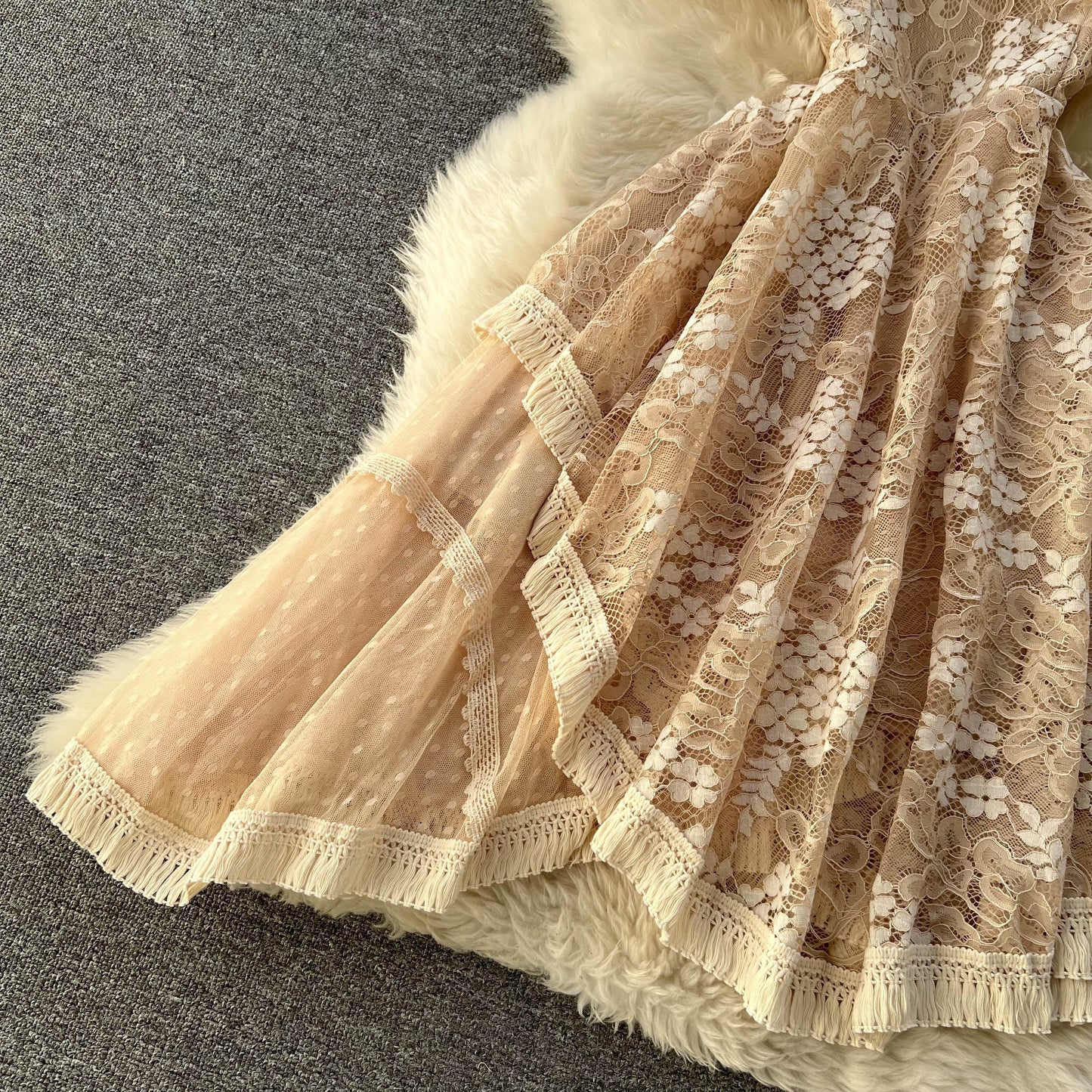 Ingrid Lace Mesh Dress