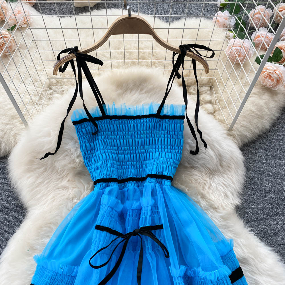Ariella Shirred Mesh Dress