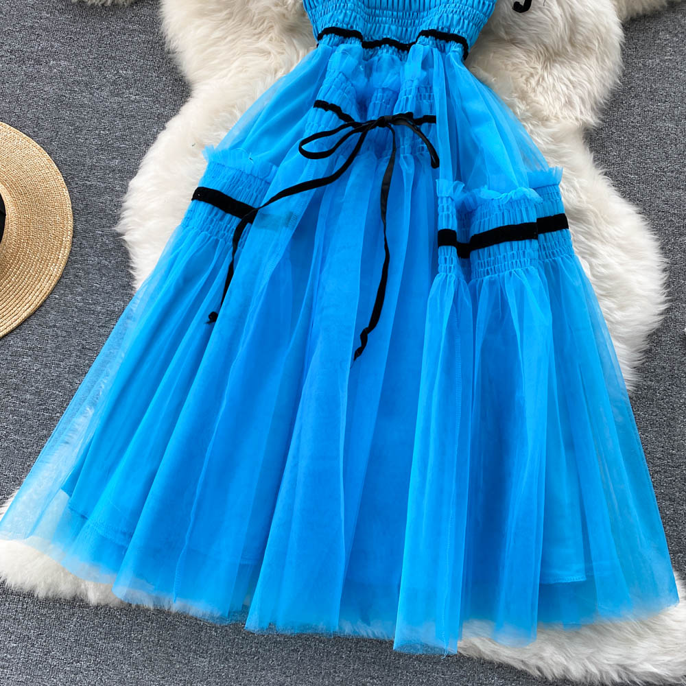Ariella Shirred Mesh Dress