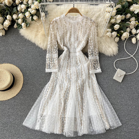 Heaven Embroidered Mesh Dress
