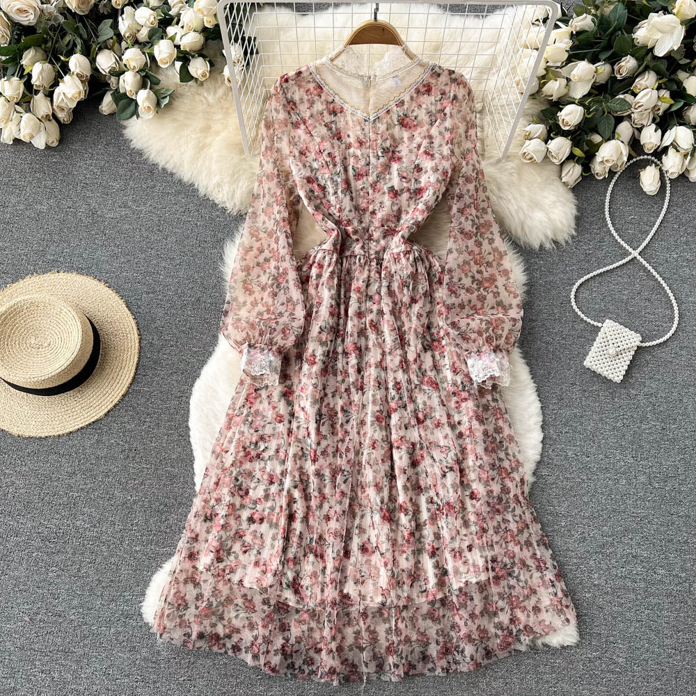 Jocelyn Lace Mesh Dress