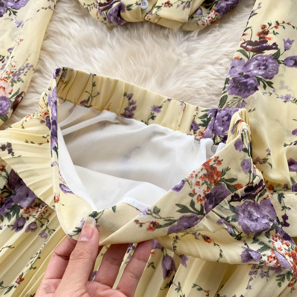 Dani Pleated Chiffon Two Piece Set