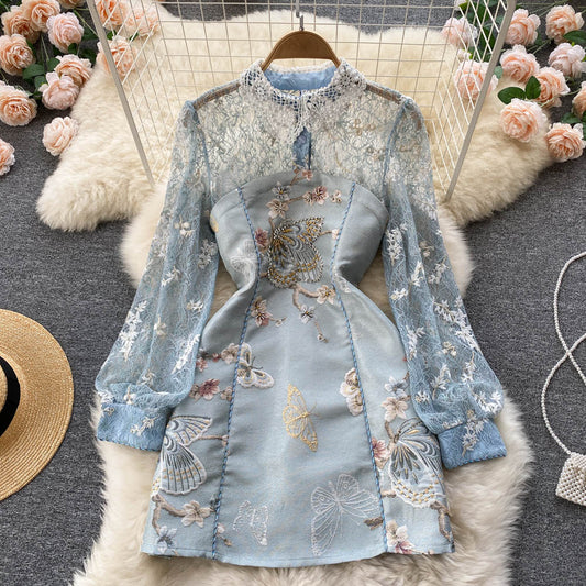 Rene Beaded Embroidered Dress
