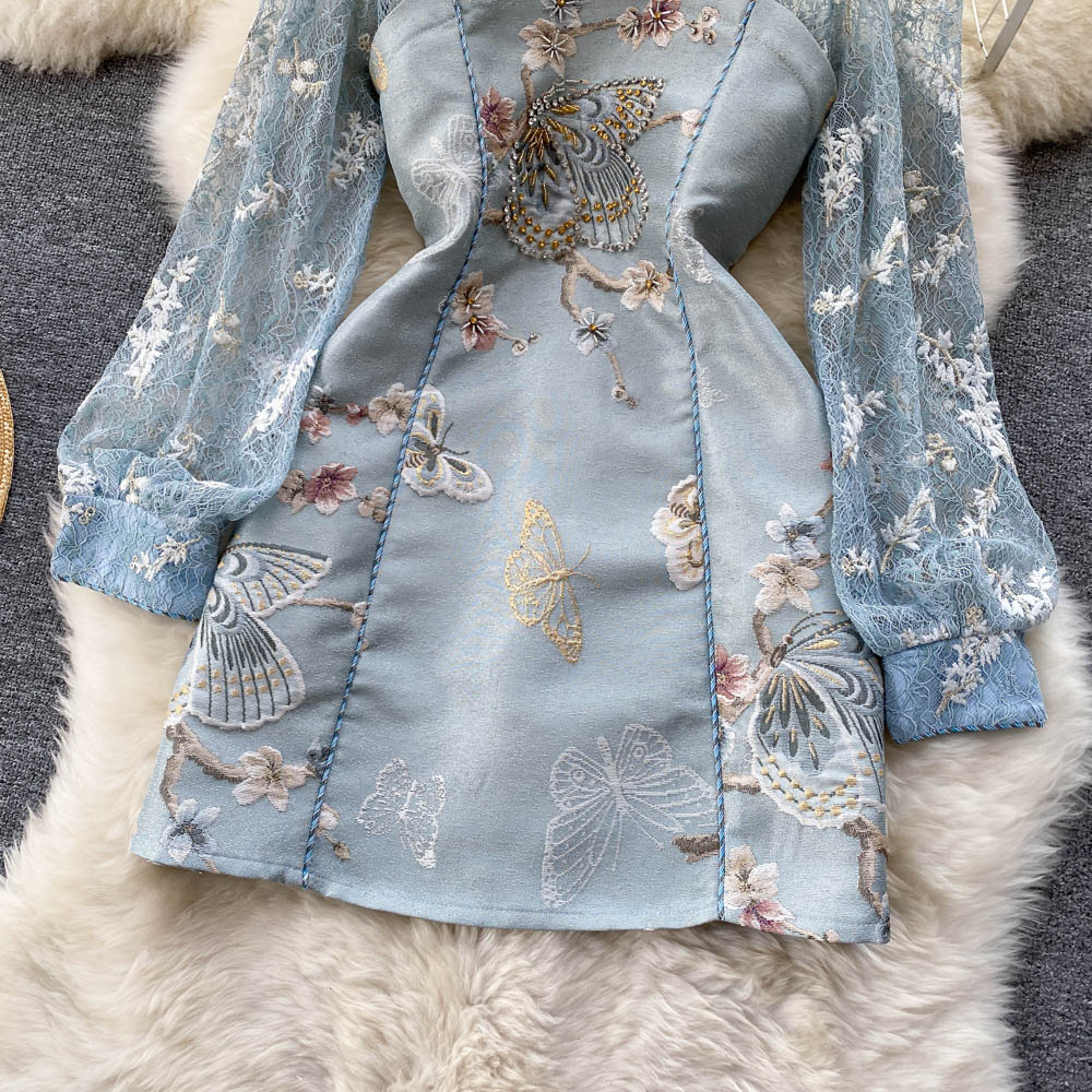 Rene Beaded Embroidered Dress