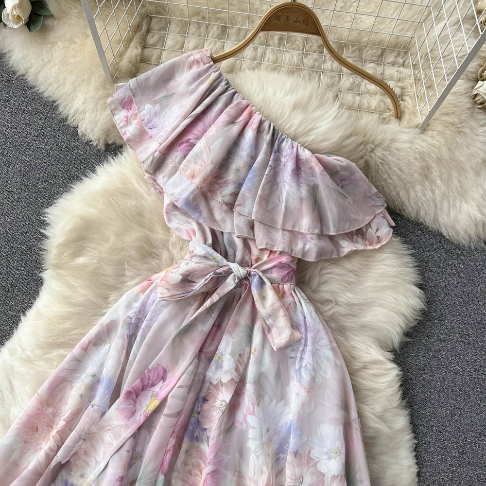 Ella One Shoulder Ruffle Dress