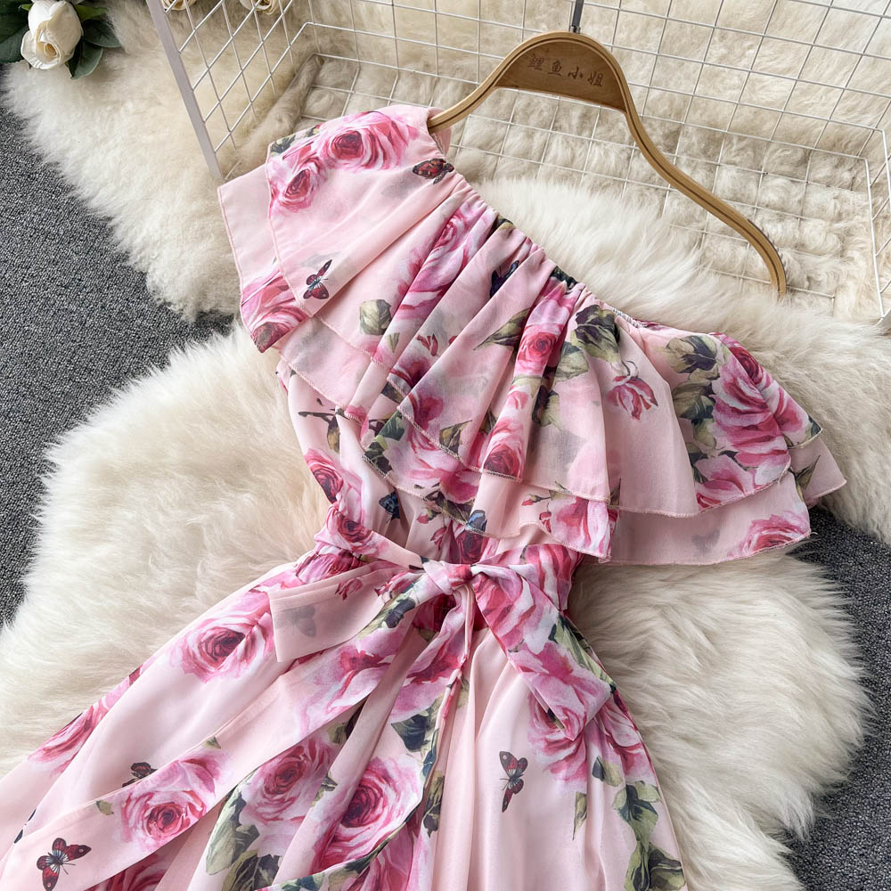 Ella One Shoulder Ruffle Dress