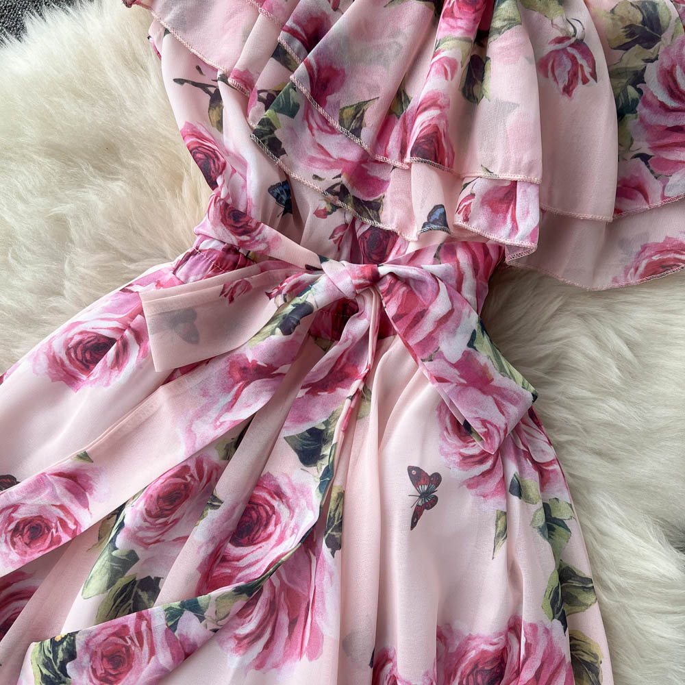 Ella One Shoulder Ruffle Dress