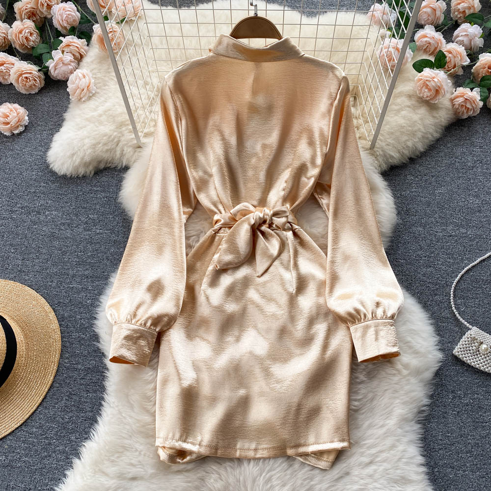 Genesis Ruched Satin Dress