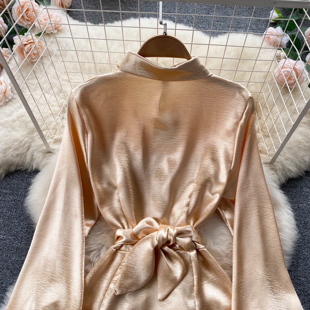 Genesis Ruched Satin Dress