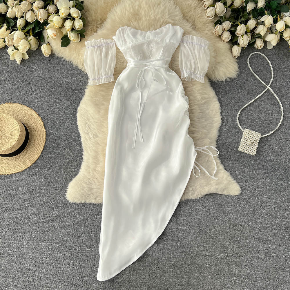 Mariel Off-Shoulder Drawstring Dress
