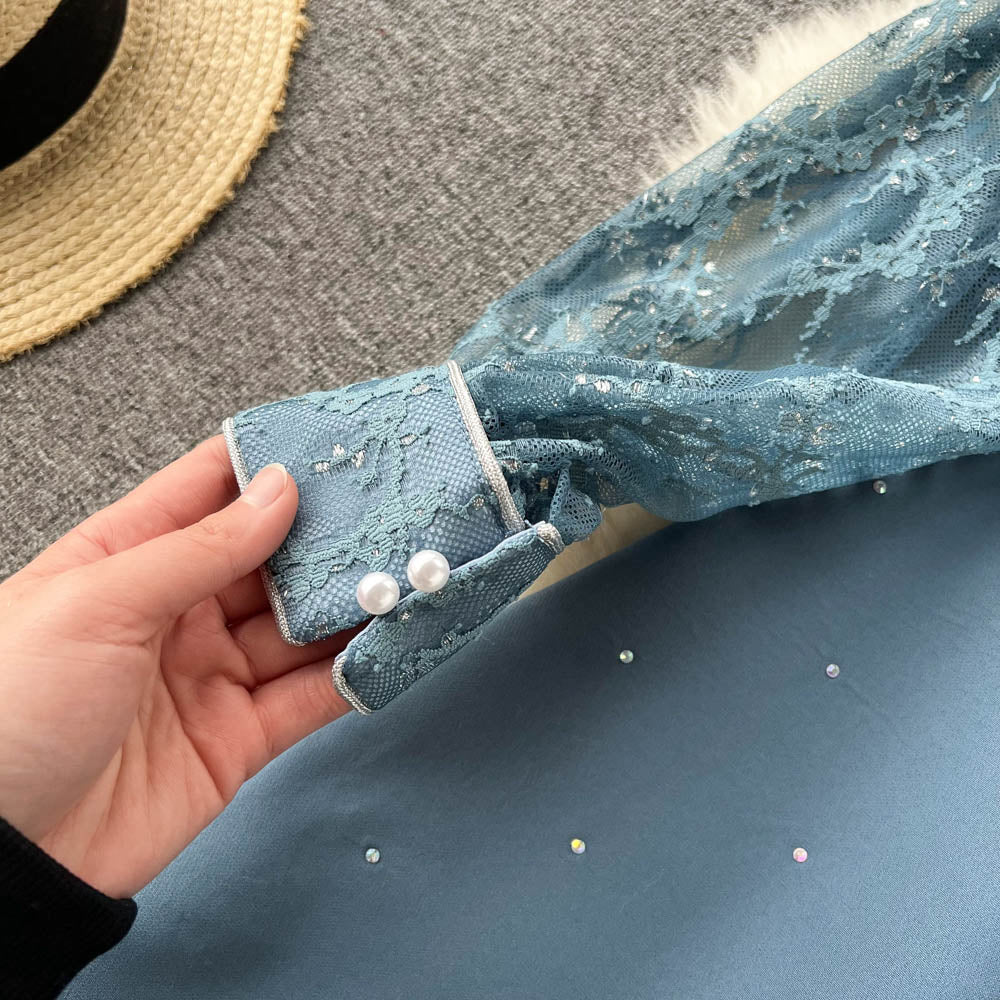 Cyril Ruffle Lace Dress