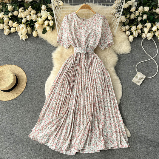 Madalyn Puff Sleeve Pleated Dress