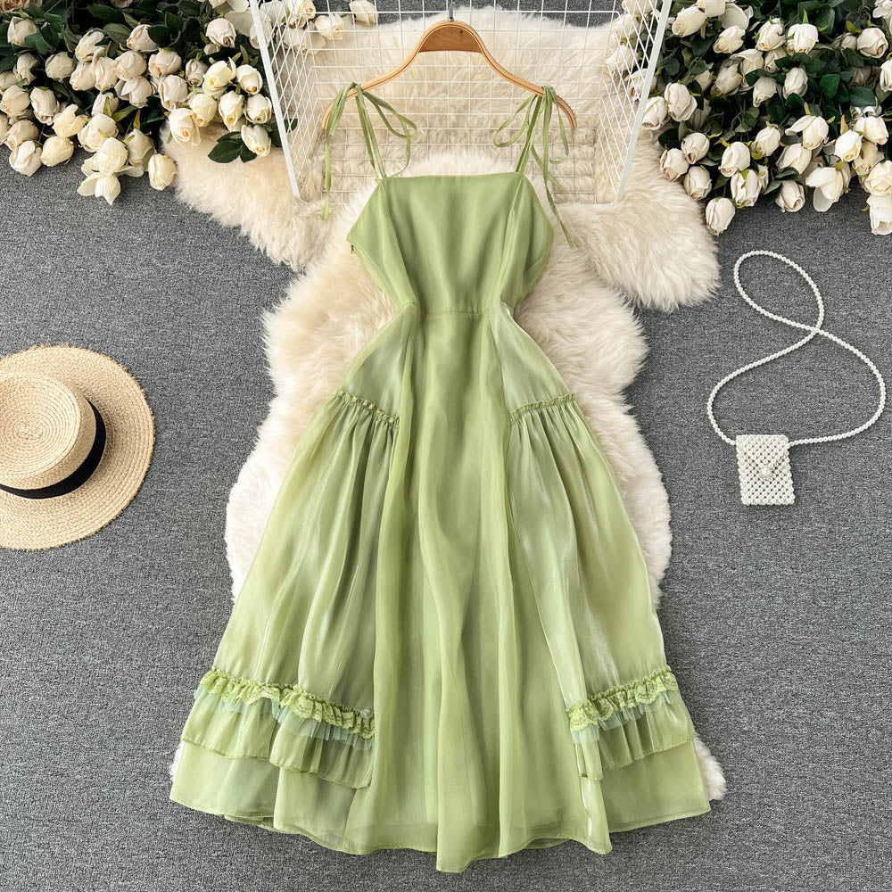Cate Pleated Chiffon Dress