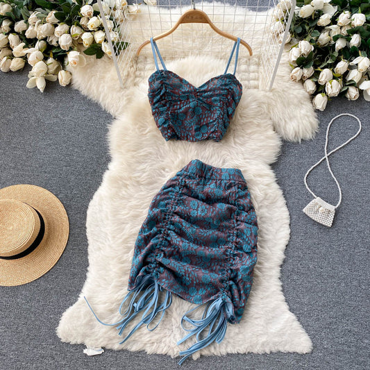 Kenna Drawstring Lace Two Piece Set