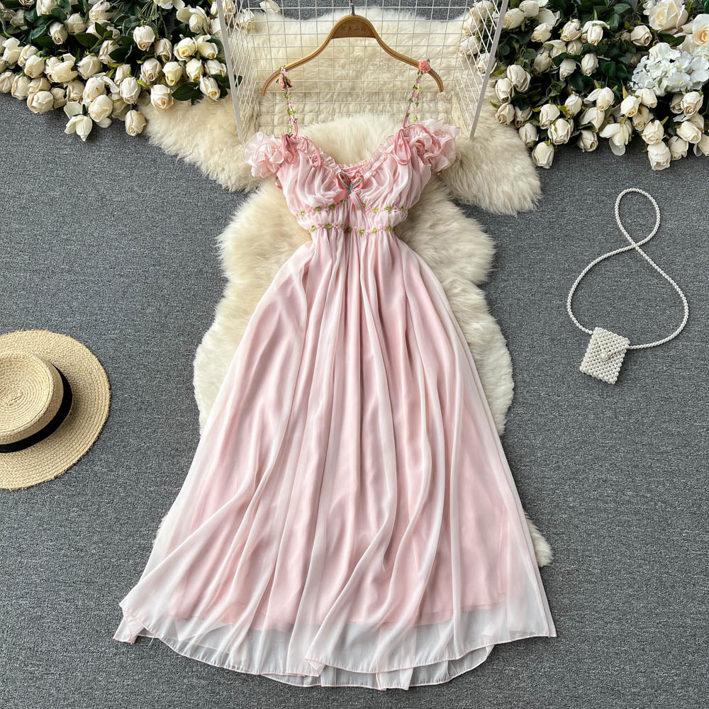 Scarlette Pleated Chiffon Dress