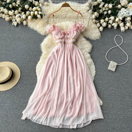 Scarlette Pleated Chiffon Dress