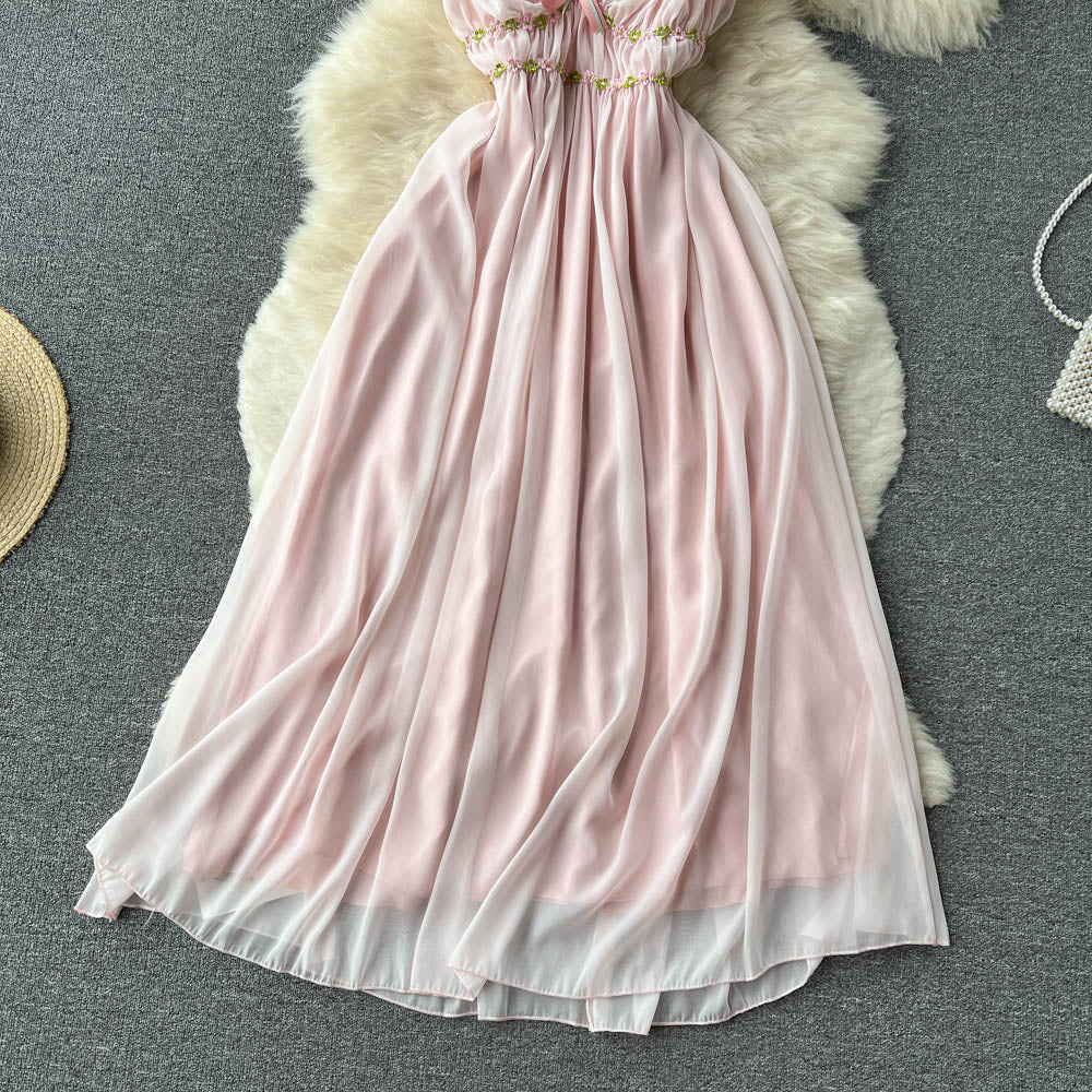 Scarlette Pleated Chiffon Dress