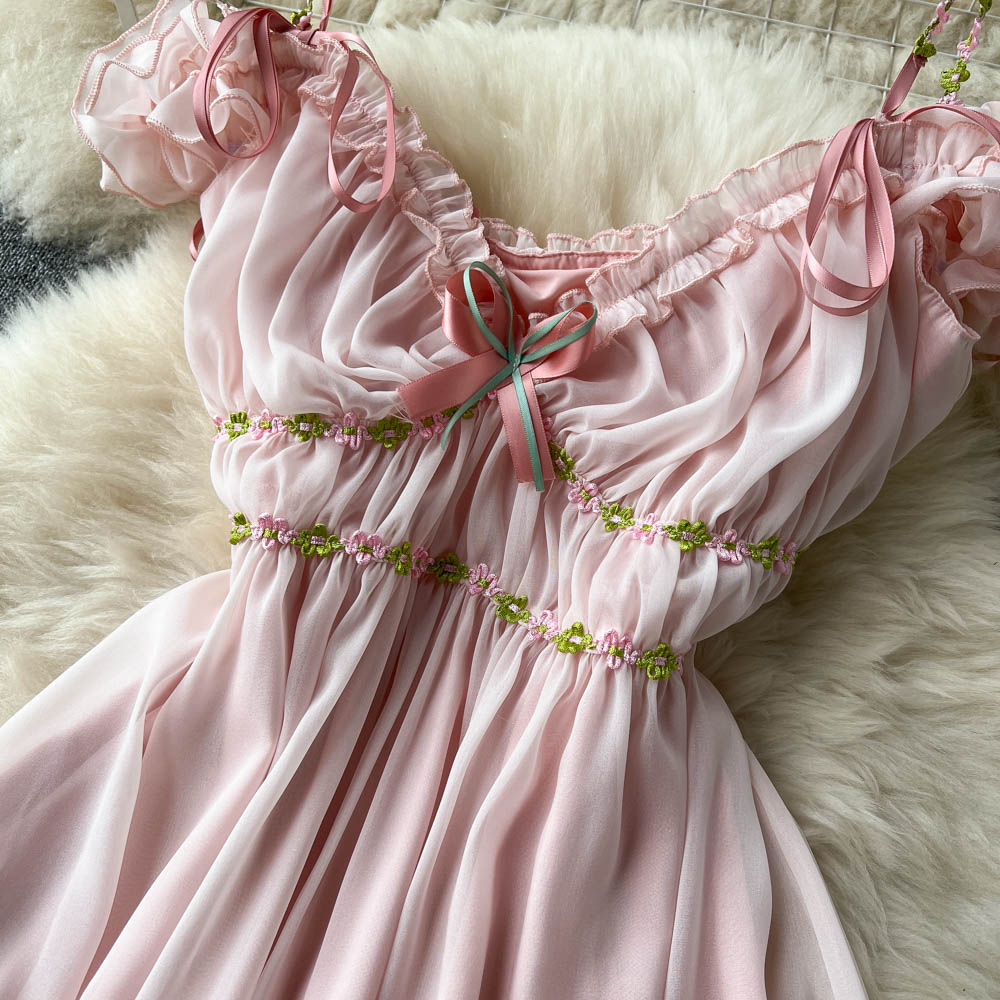 Scarlette Pleated Chiffon Dress
