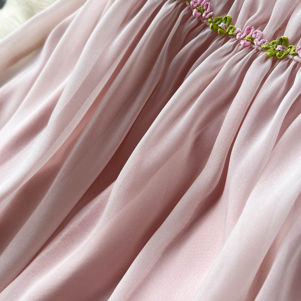 Scarlette Pleated Chiffon Dress