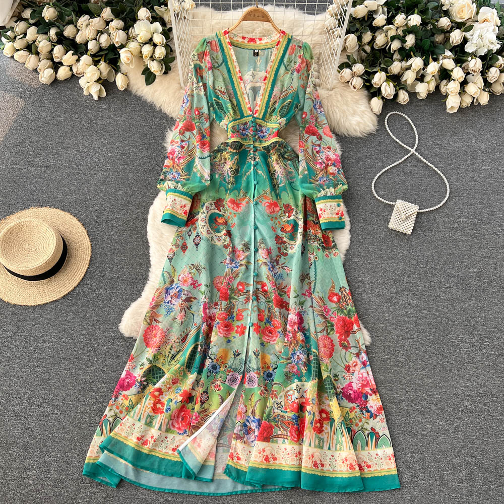 Agnes Lantern Sleeve Maxi Dress