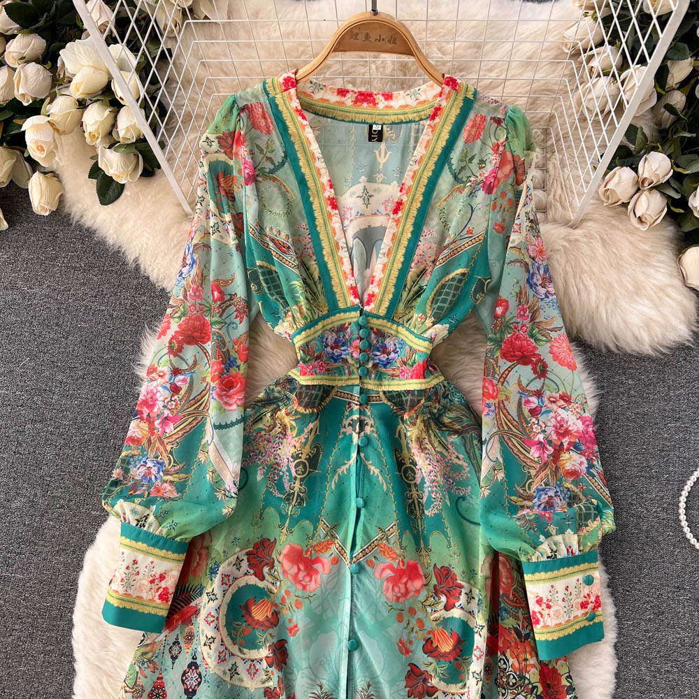 Agnes Lantern Sleeve Maxi Dress