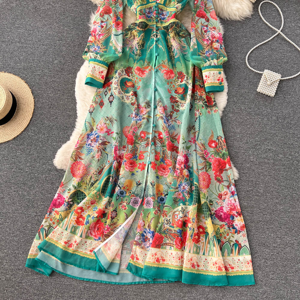 Agnes Lantern Sleeve Maxi Dress