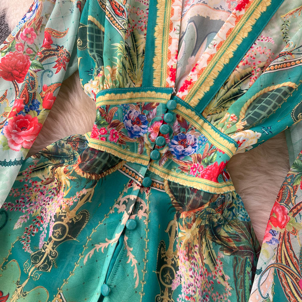 Agnes Lantern Sleeve Maxi Dress