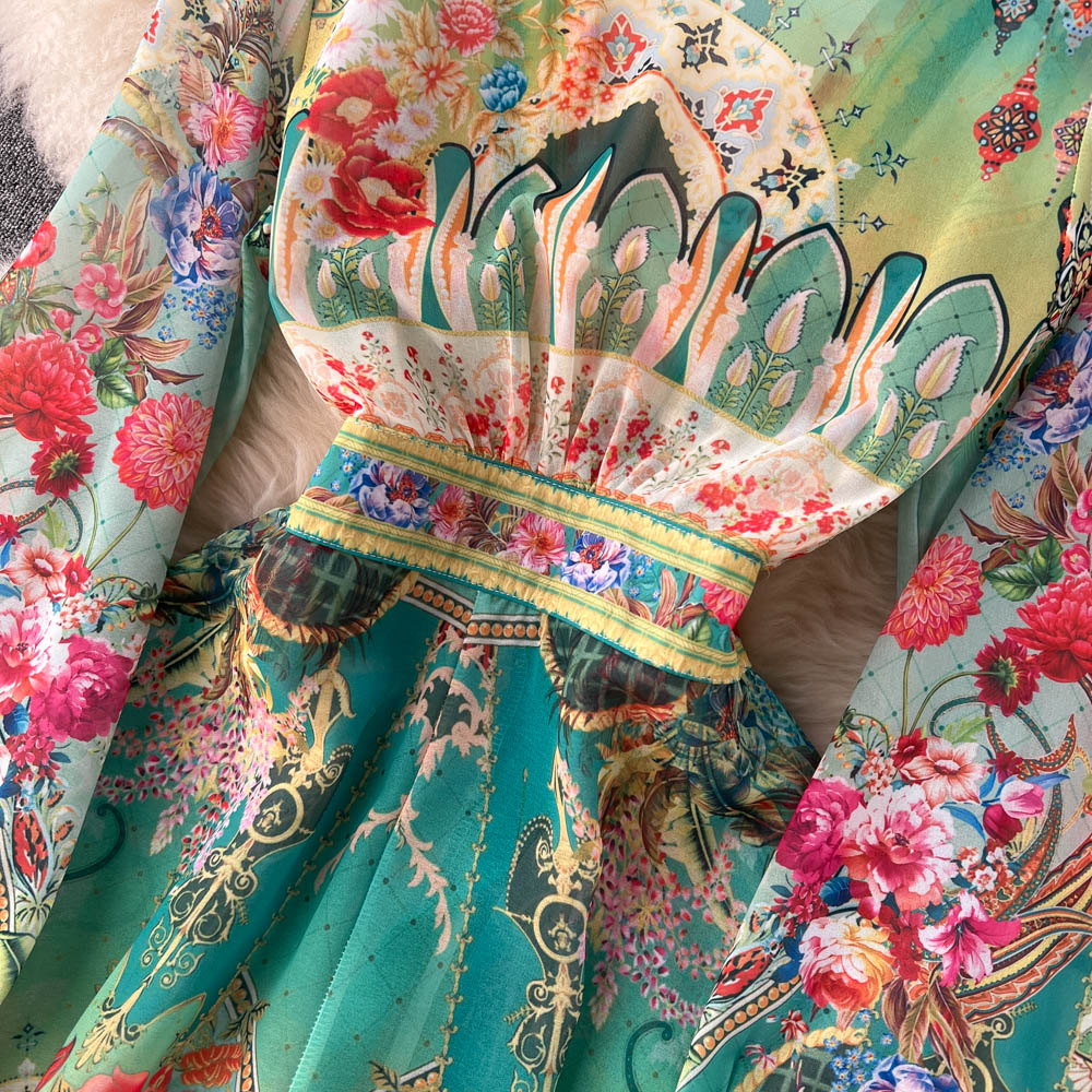 Agnes Lantern Sleeve Maxi Dress