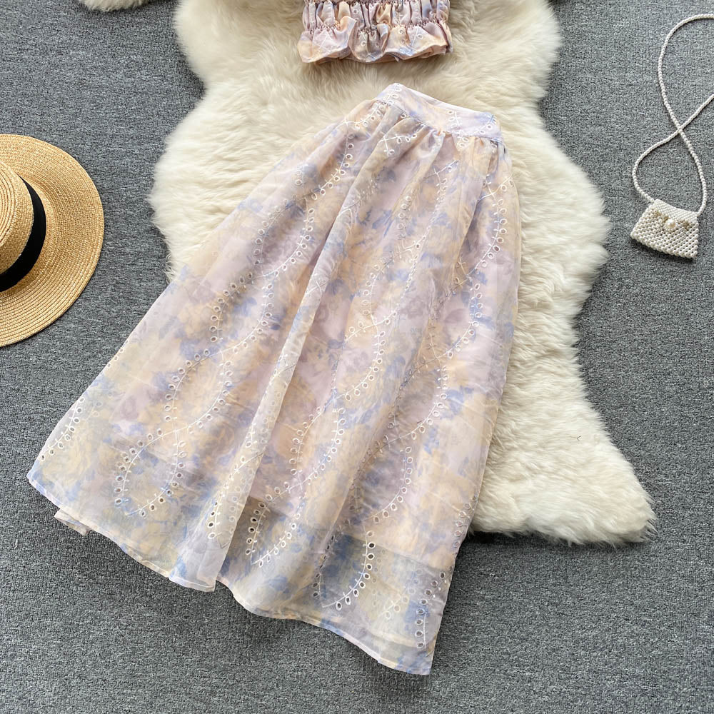 Anika Shirred Puff Sleeve Two Piece Set