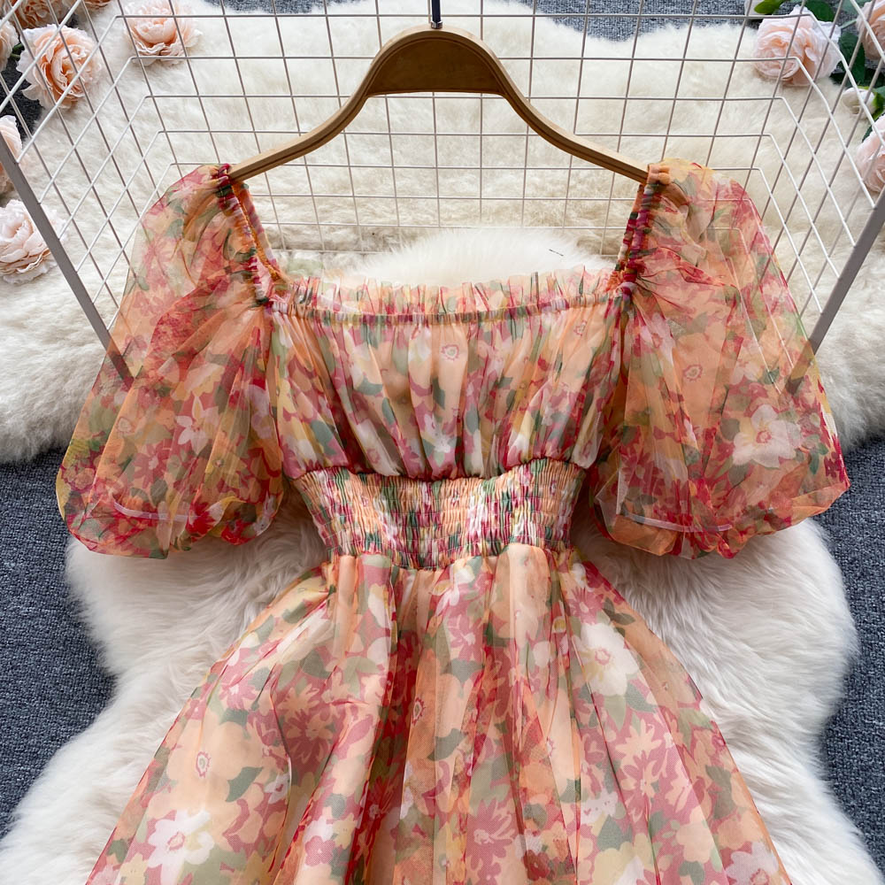 Flora Chiffon Mesh Dress