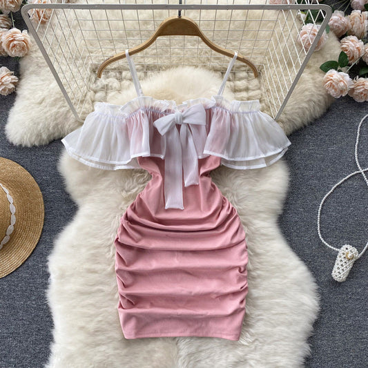 Anna Ruffle Ruched Dress