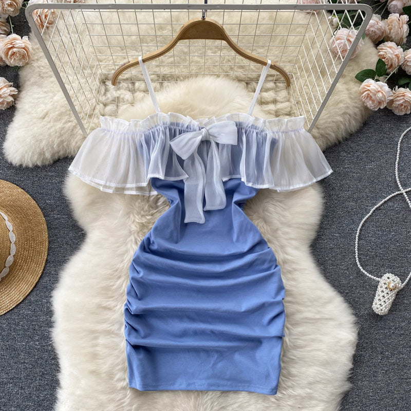 Anna Ruffle Ruched Dress