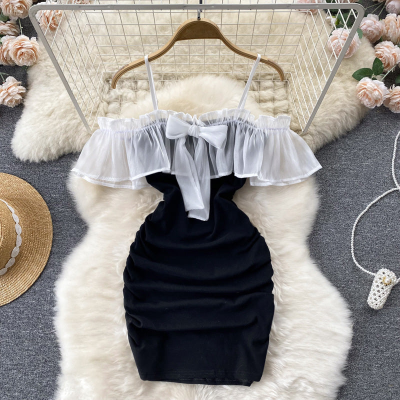Anna Ruffle Ruched Dress