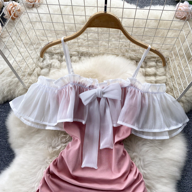 Anna Ruffle Ruched Dress
