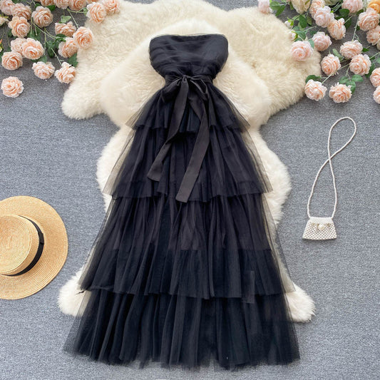 Rebekah Tiered Mesh Dress