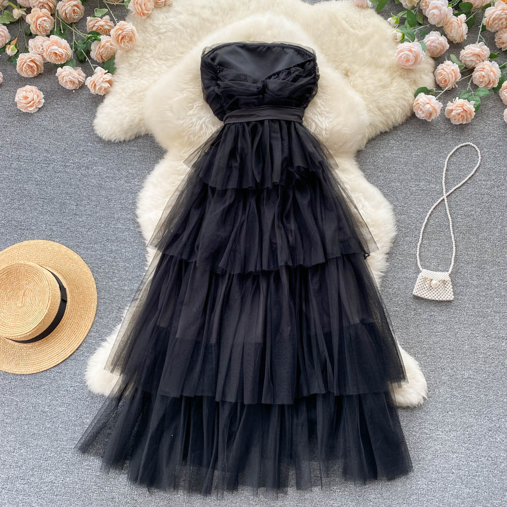 Rebekah Tiered Mesh Dress