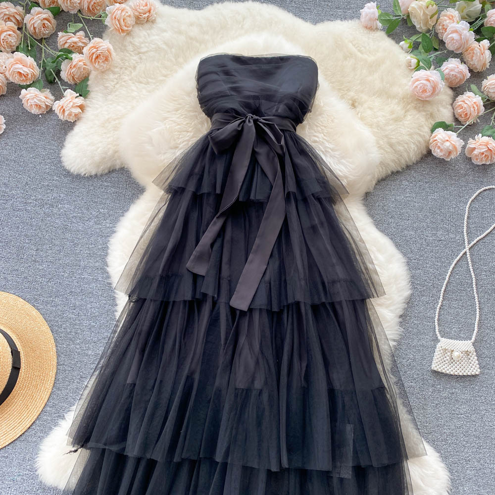 Rebekah Tiered Mesh Dress