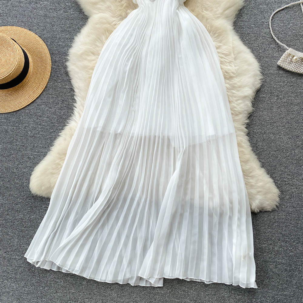Jen Pleated Open Back Dress