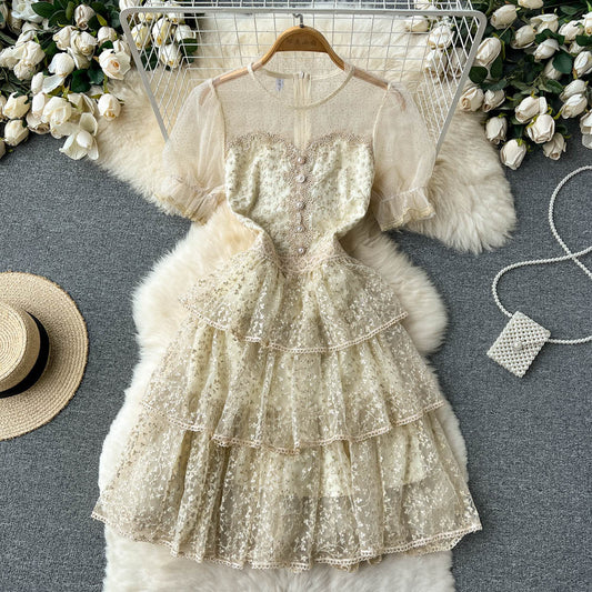 Coraline Tiered Mesh Dress