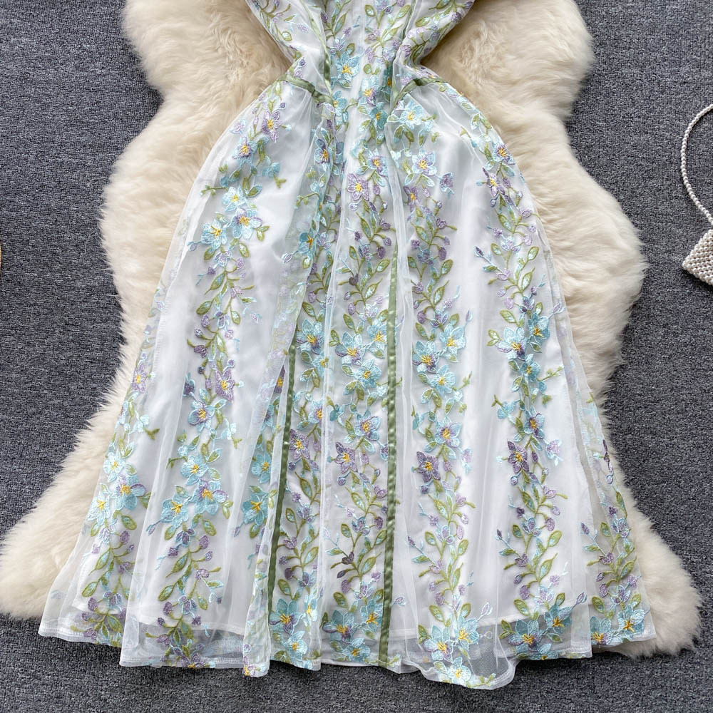 Lilliana Embroidered Lace Dress