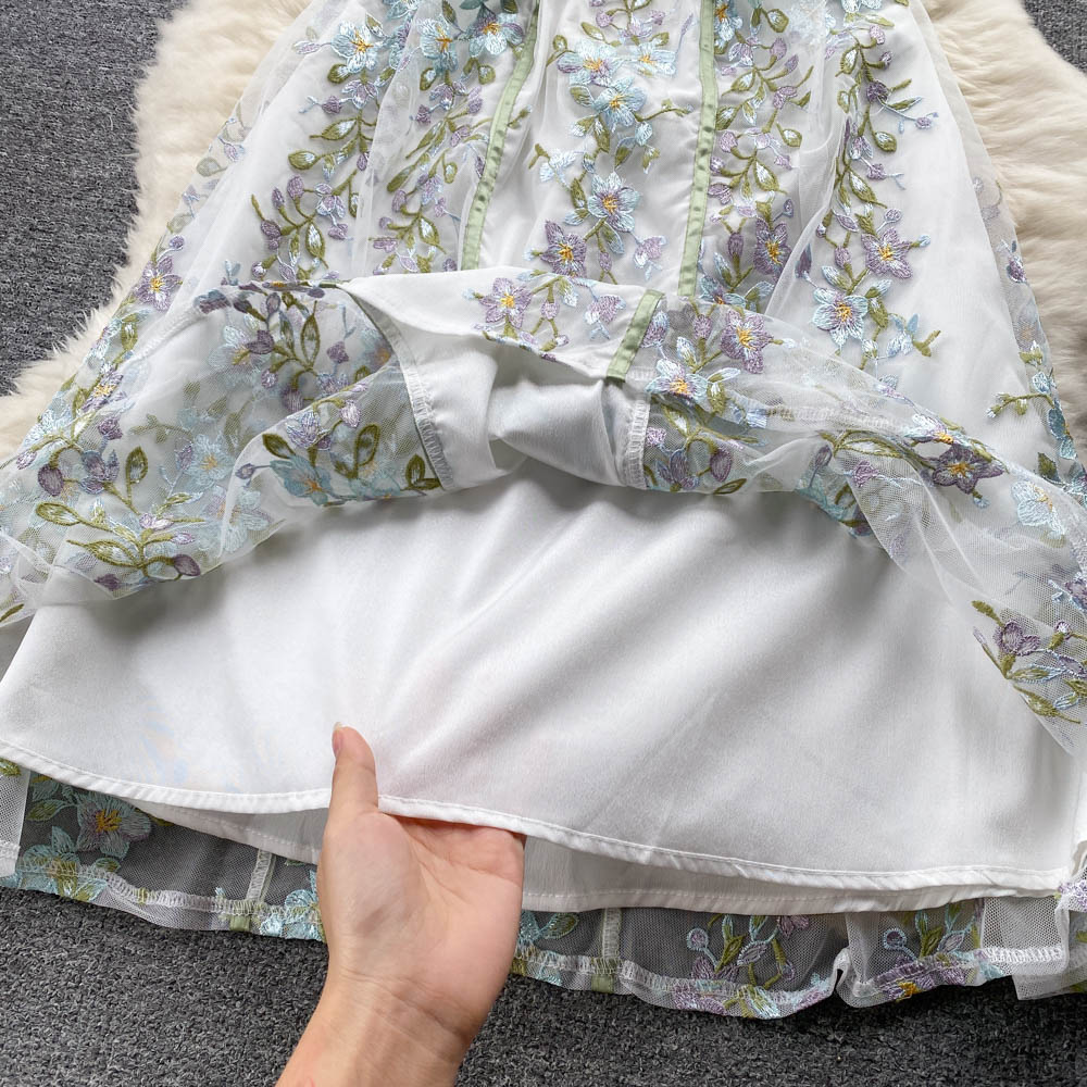 Lilliana Embroidered Lace Dress